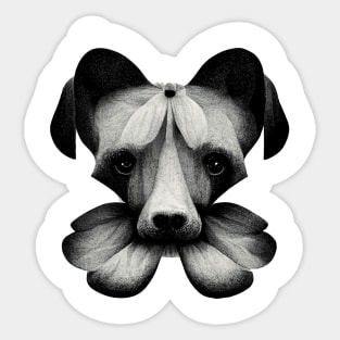 Flowering Dog Series Sticker